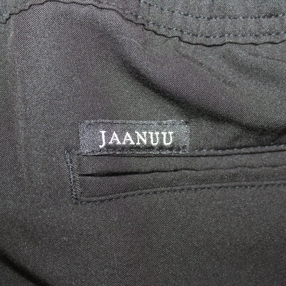 Jaanu Womens 3XL 5 Pocket Jogger Scrub Pants Black Elastic Drawstring Medical - Picture 13 of 15